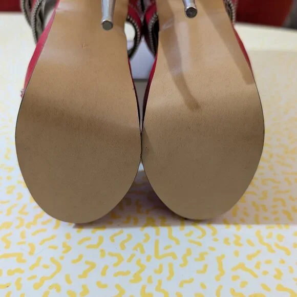 Vintage LSB Custom Red Leather Stiletto Platforms Size 6 - Picture 8 of 9